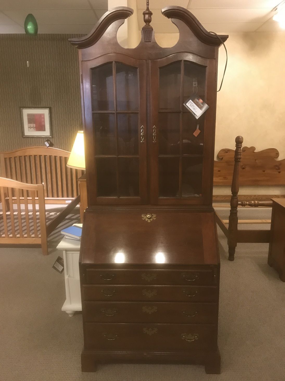 SECRETARY DESK WITH HUTCH Allegheny Furniture Consignment