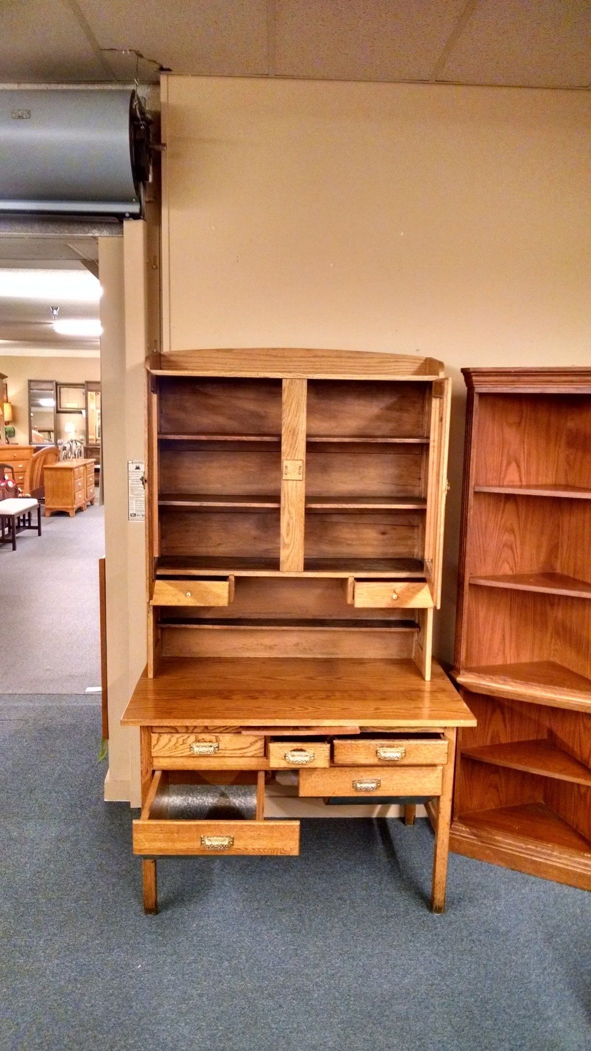 OAK BAKERS CABINET | Delmarva Furniture Consignment