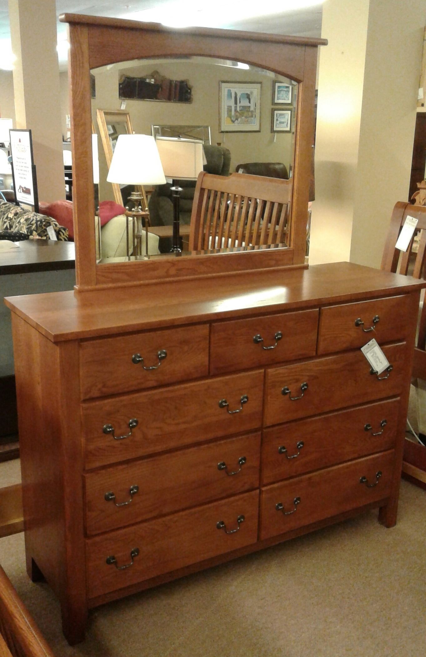 VAUGHN TRIPLE DRESSER/MIRROR Delmarva Furniture Consignment
