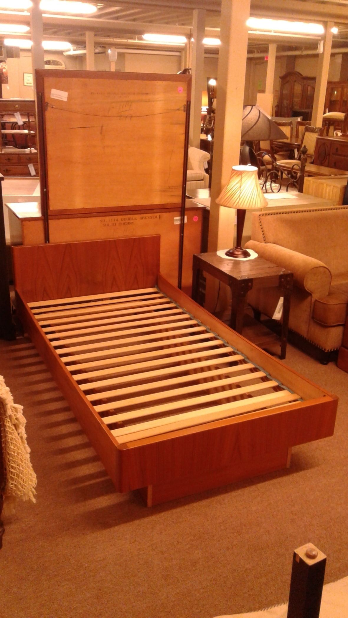 TEAK TWIN PLATFORM BED Delmarva Furniture Consignment