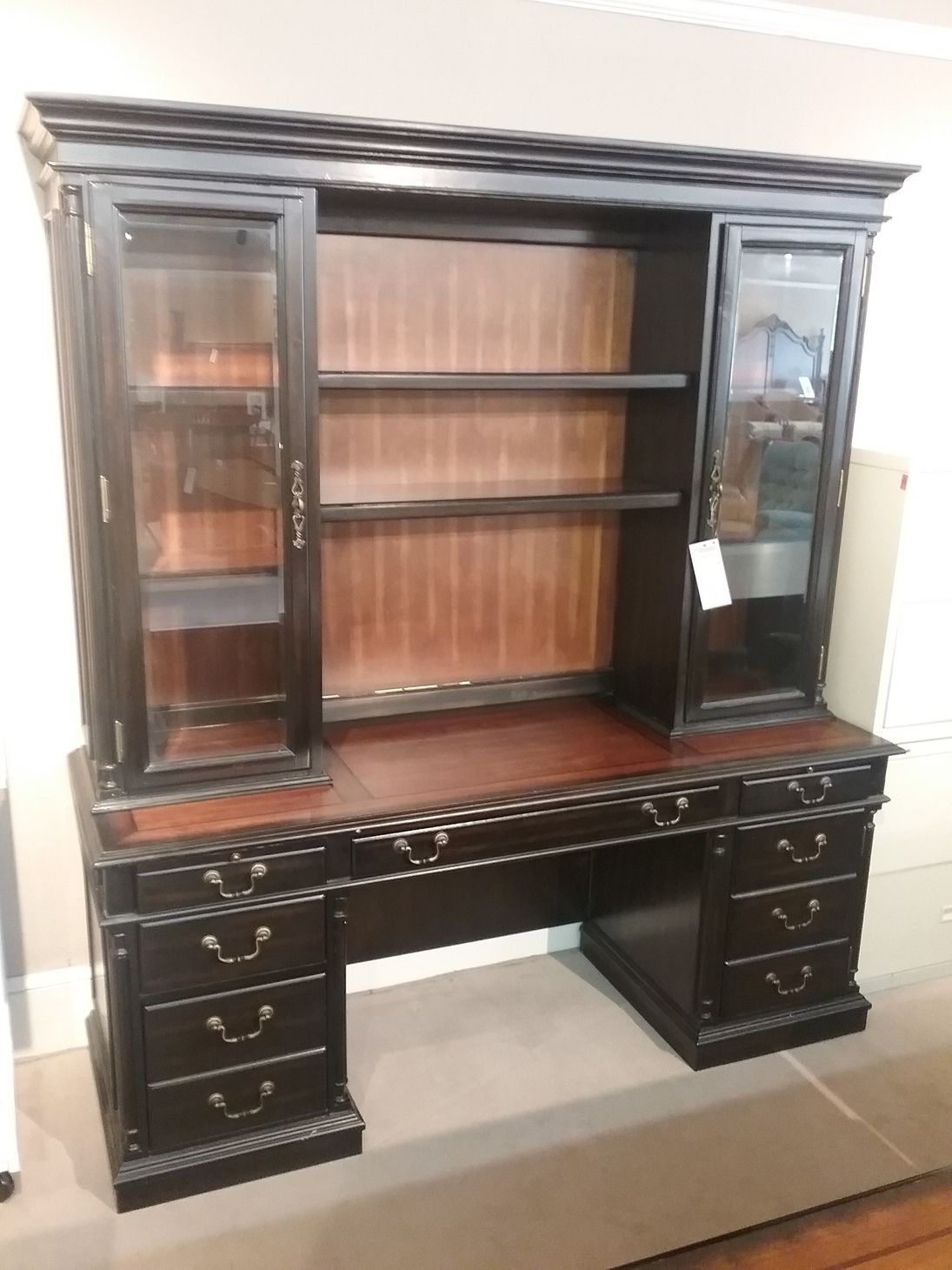 sligh desk with hutch