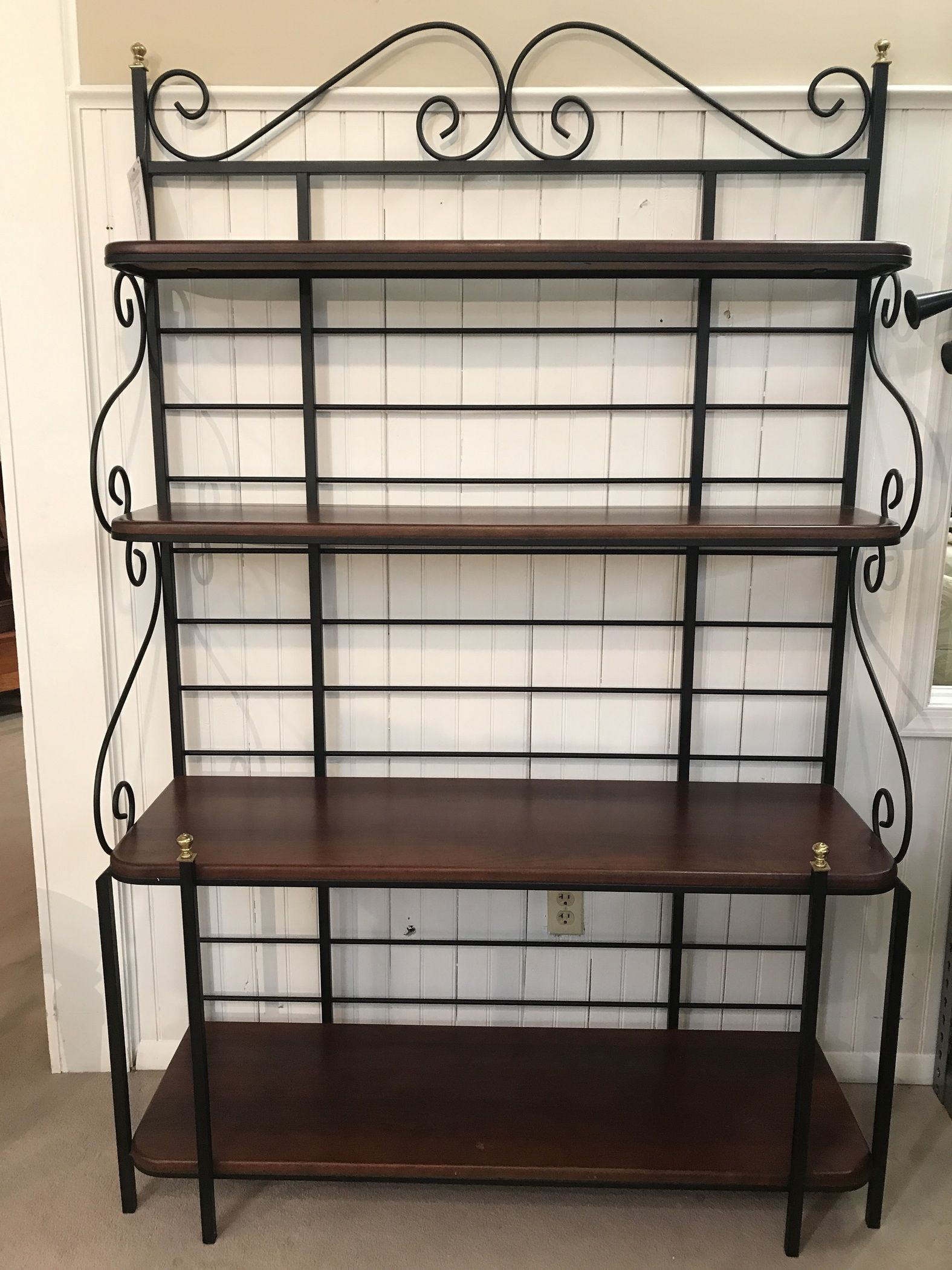 Black Rod Iron Dining Room Glass With Bakers Rack Black Rod Iron Dining Room Glass With Bakers Rack