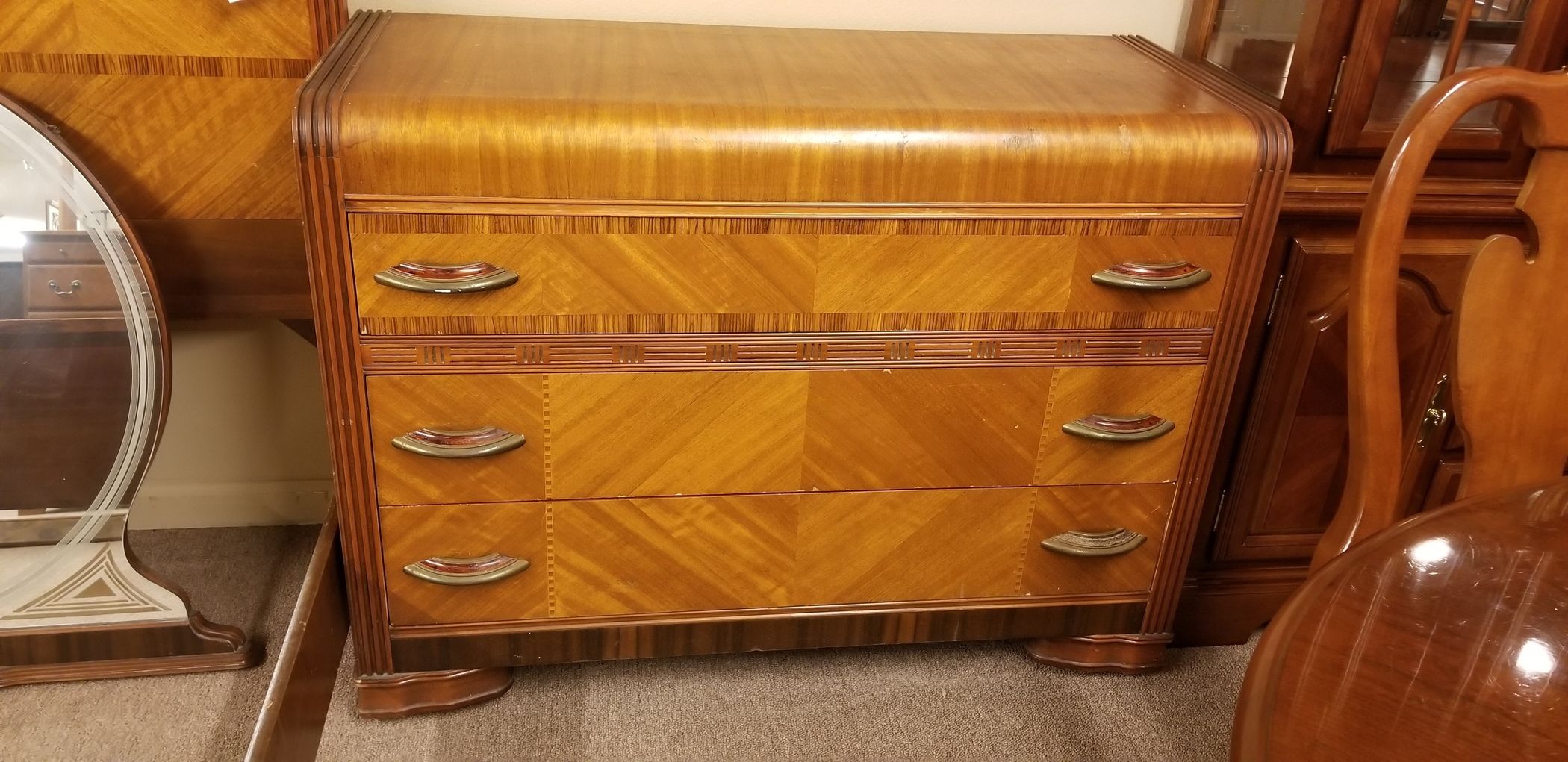 ART DECO WATERFALL BEDROOM SET Delmarva Furniture Consignment
