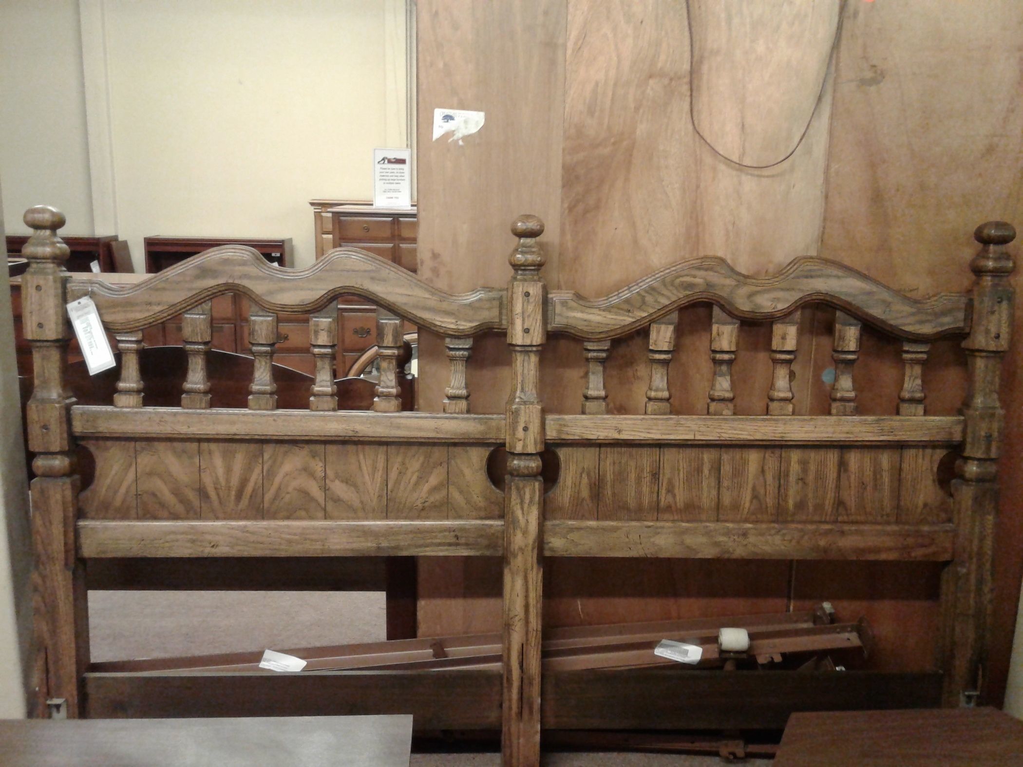 OAK KING HEADBOARD W/FRAME Delmarva Furniture Consignment
