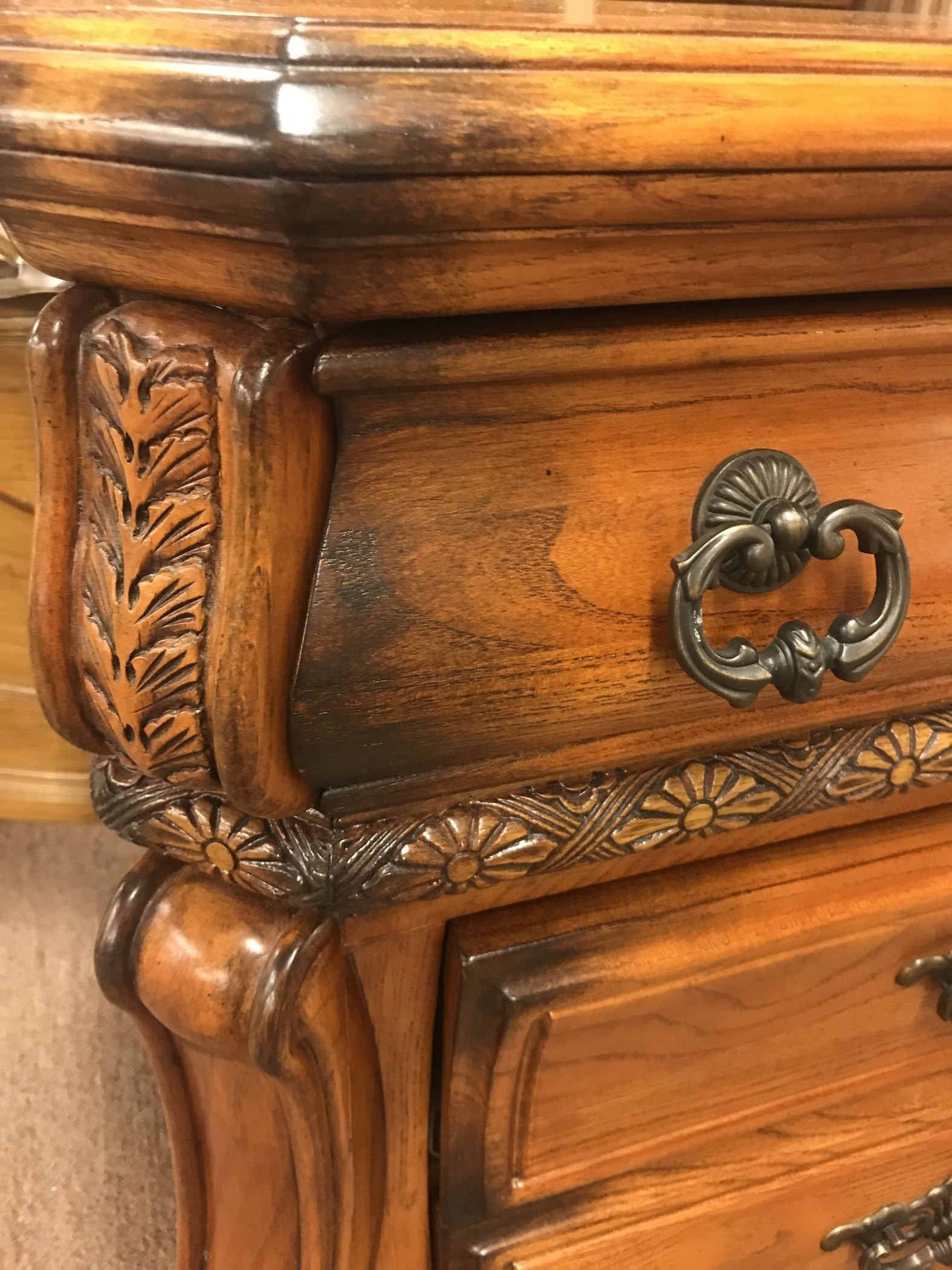 AICO BOMBAY STYLE NIGHTSTAND Delmarva Furniture Consignment