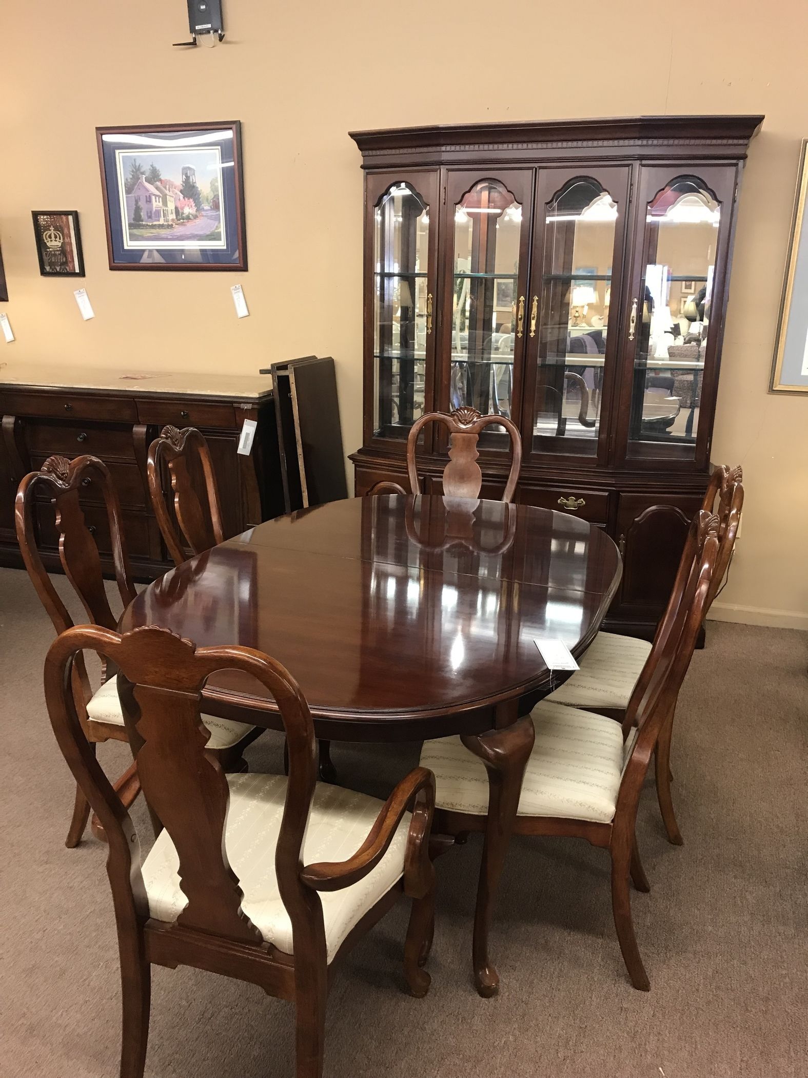 BERNHARDT CHERRY DINING SET Delmarva Furniture Consignment