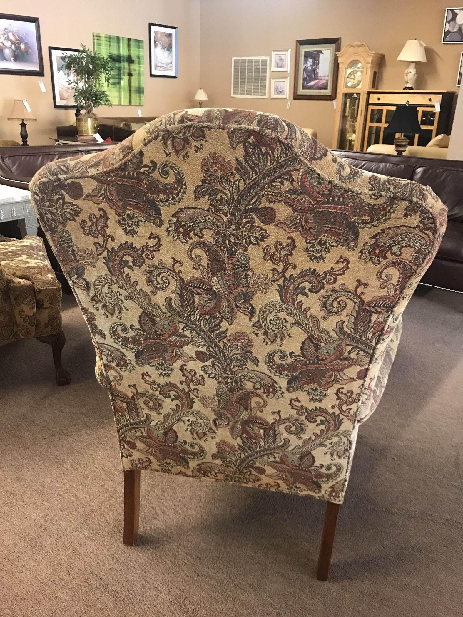 FAIRFIELD PAISLEY WING CHAIR Delmarva Furniture Consignment
