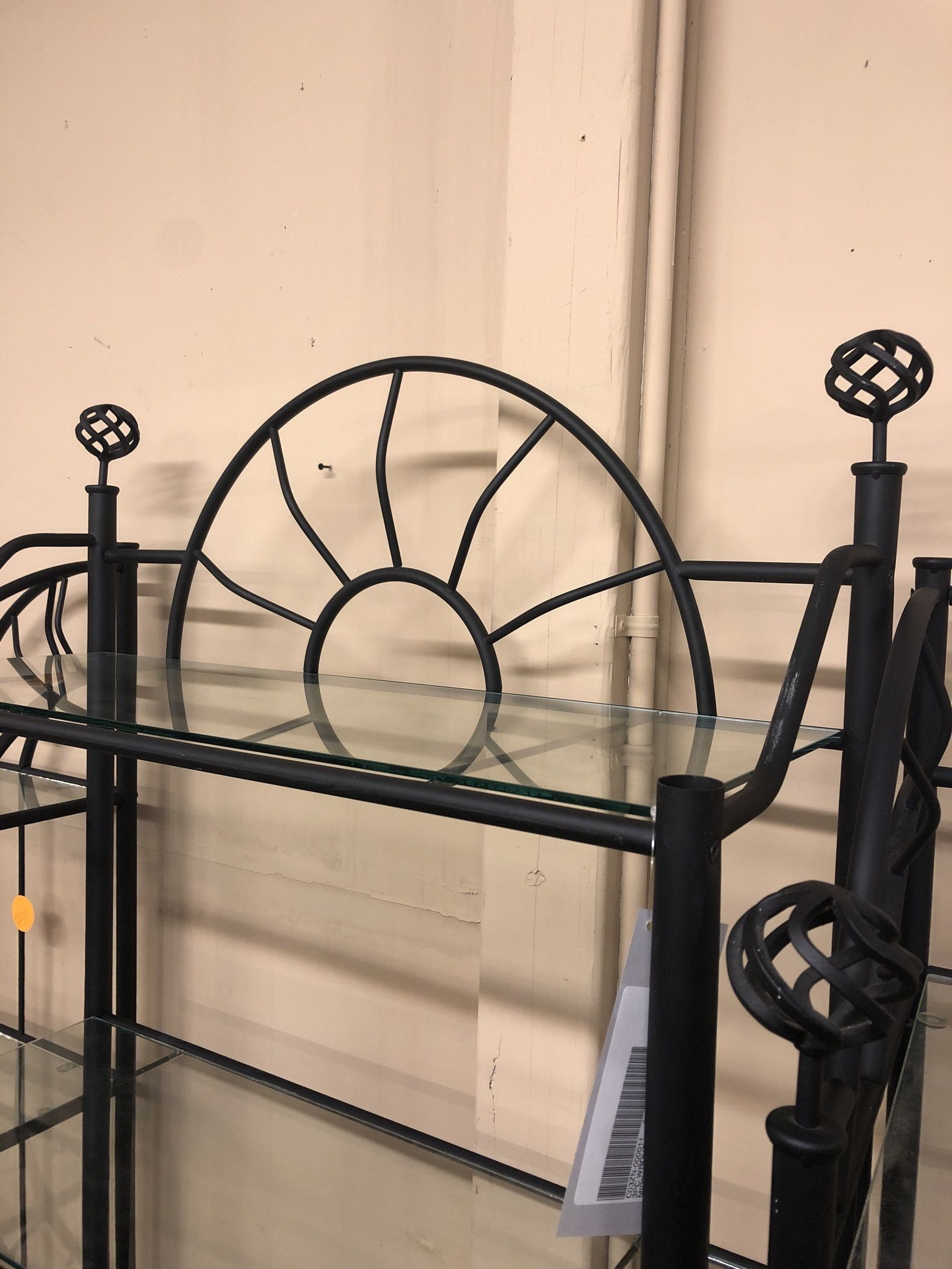3PC WROUGHT IRON SHELVING UNIT Delmarva Furniture Consignment