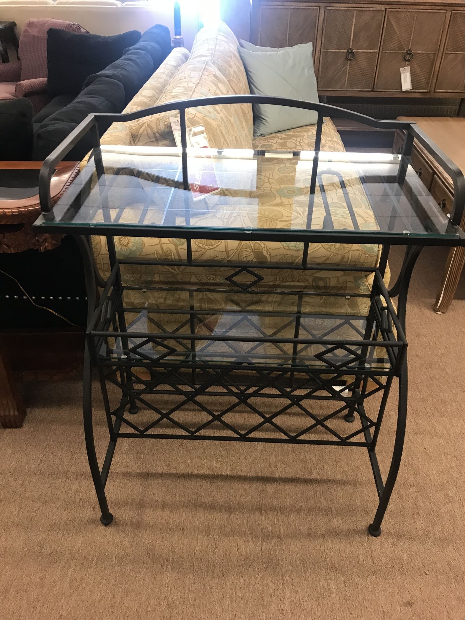 WROUGHT IRON WINE RACK Delmarva Furniture Consignment