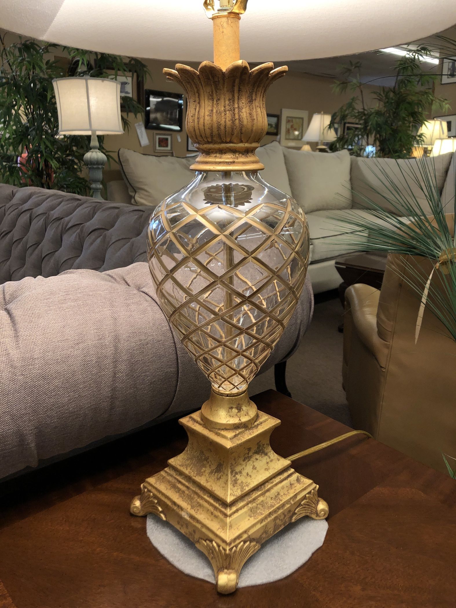 ETHAN ALLEN GLASS LAMP | Delmarva Furniture Consignment