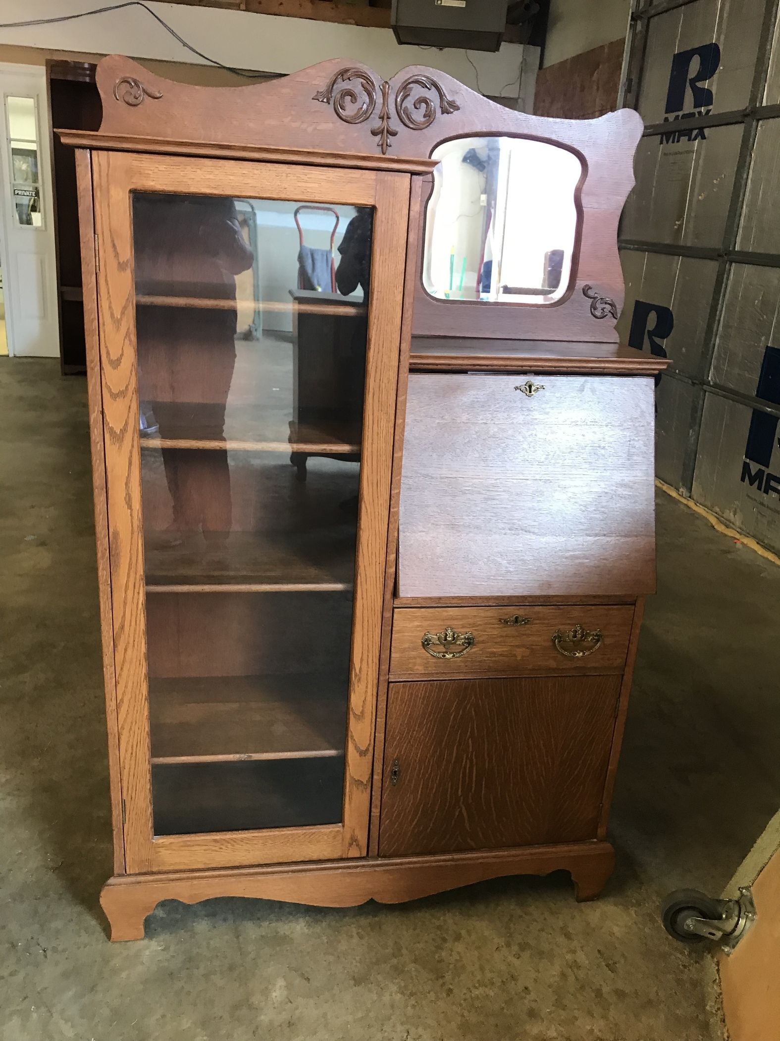 ANTIQUE OAK SIDE BY SIDE Delmarva Furniture Consignment