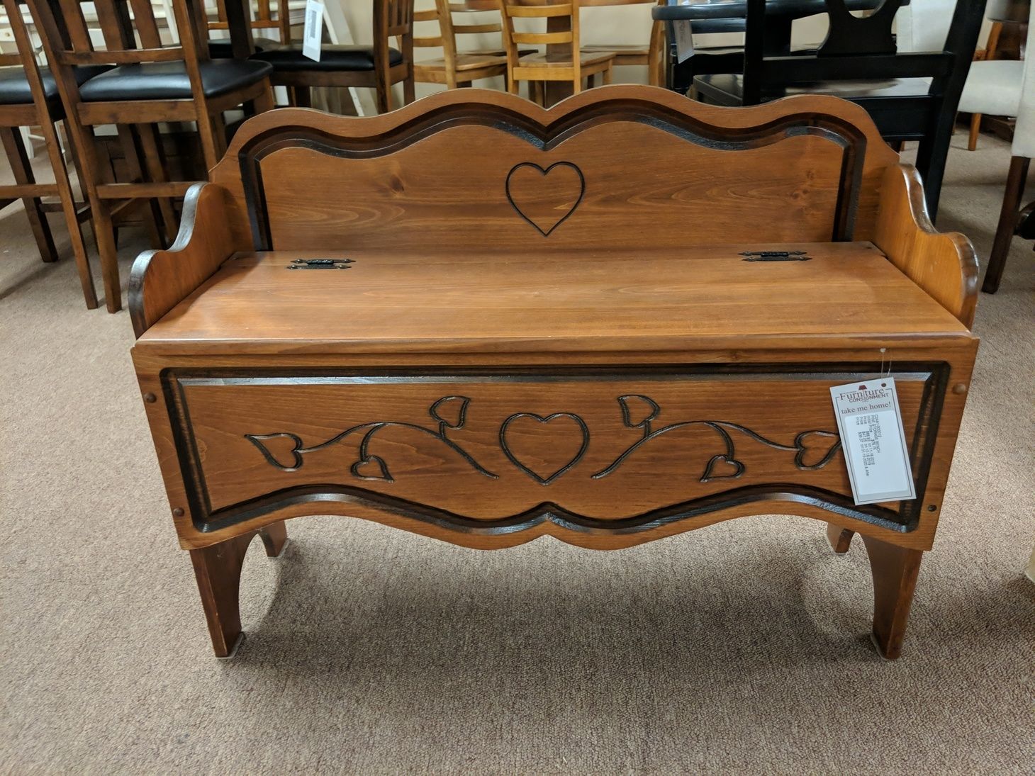 PINE STORAGE BENCH Delmarva Furniture Consignment