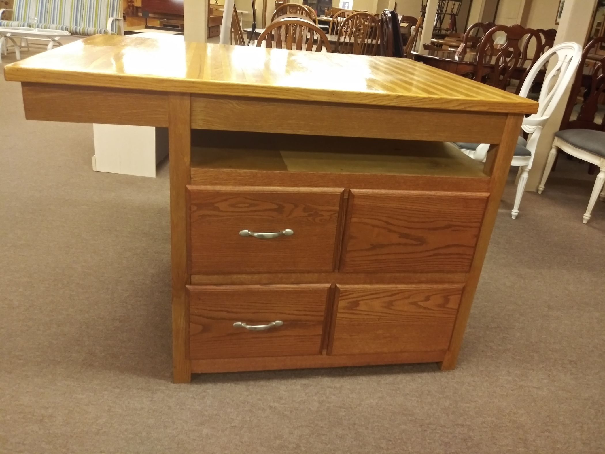 BUTCHER BLOCK ISLAND | Delmarva Furniture Consignment