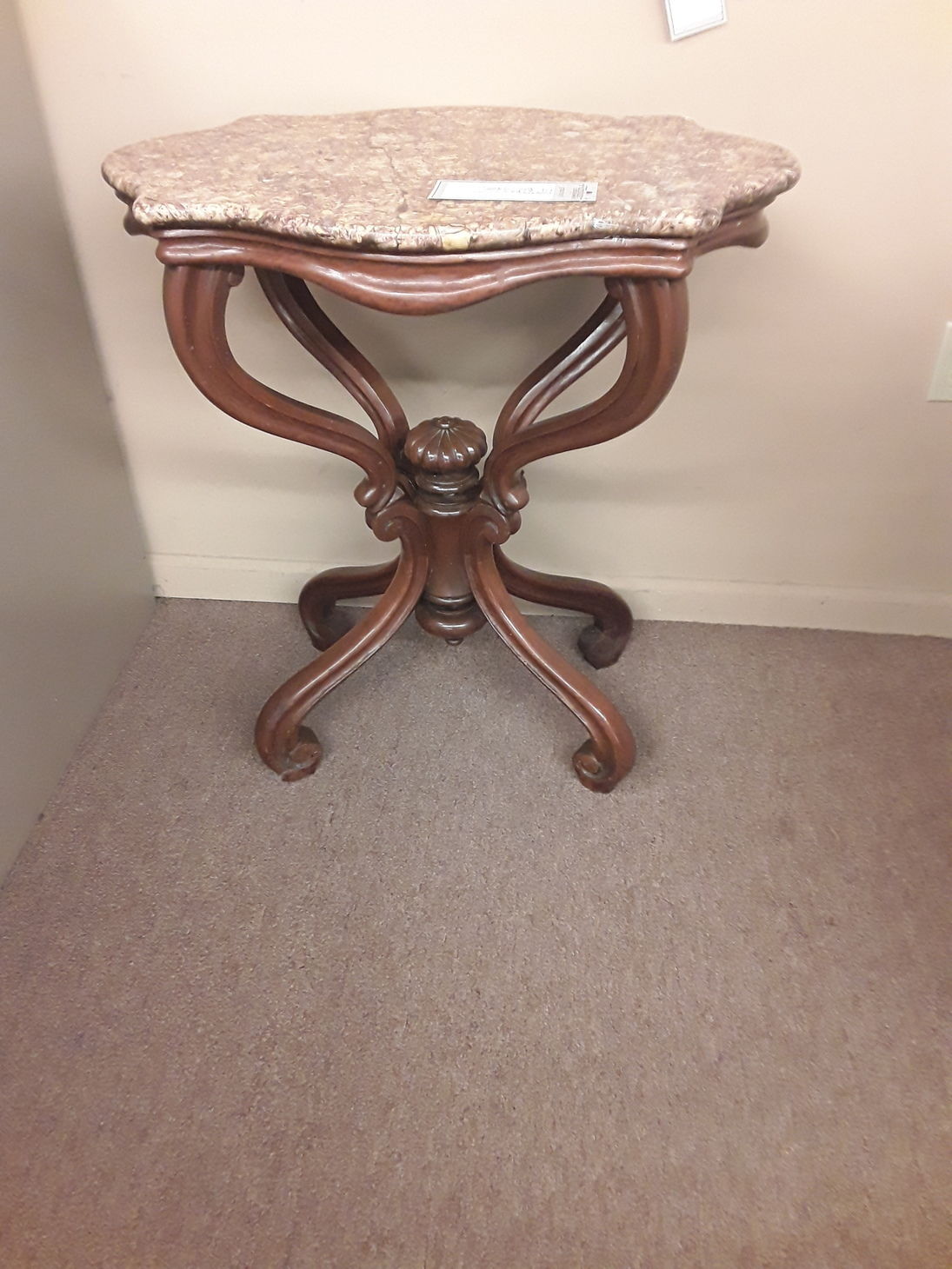 ANTIQUE MARBLE TOP SIDE TABLE Delmarva Furniture Consignment
