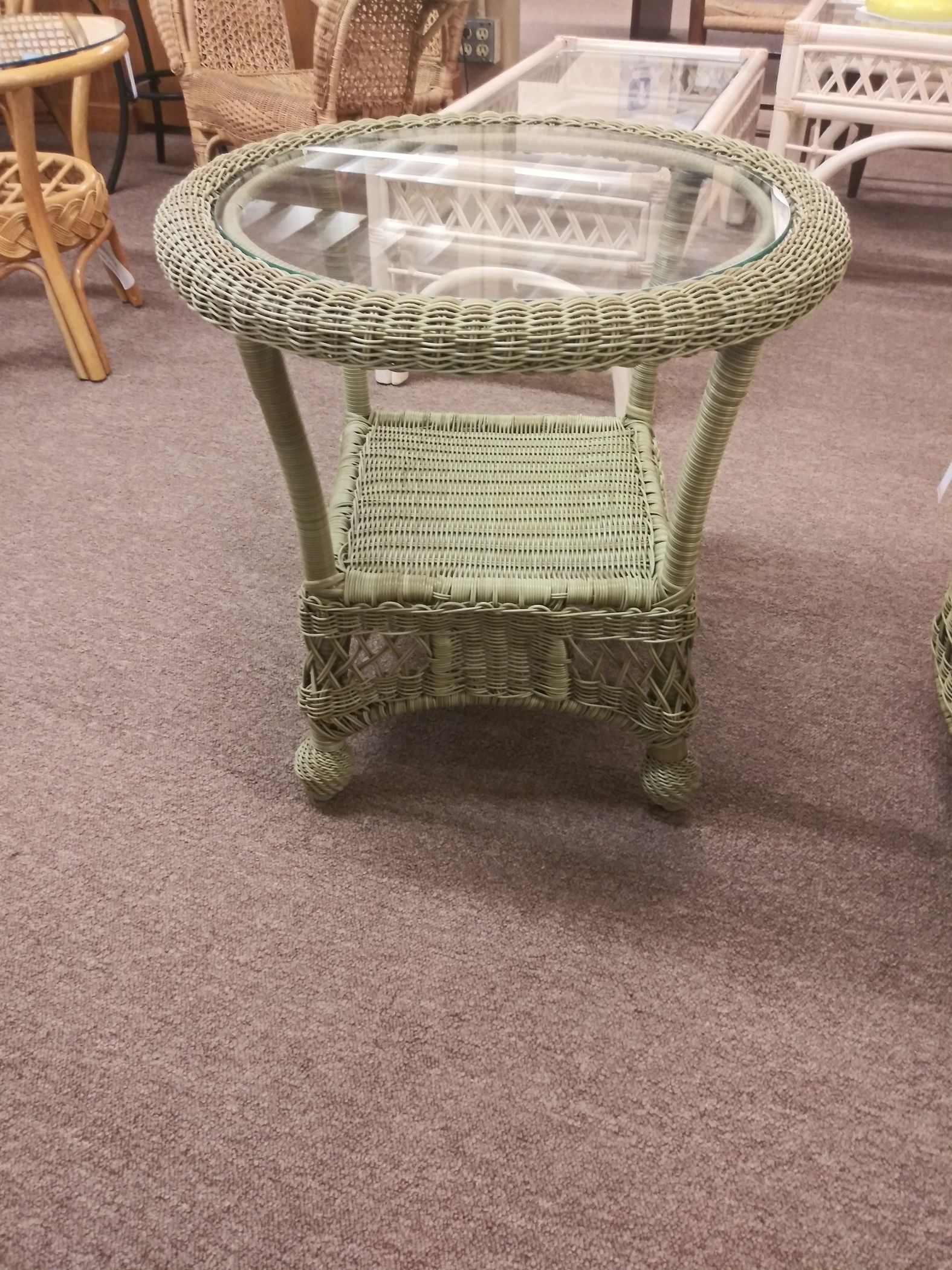 WICKER COFFEE & END TABLE SET Delmarva Furniture Consignment