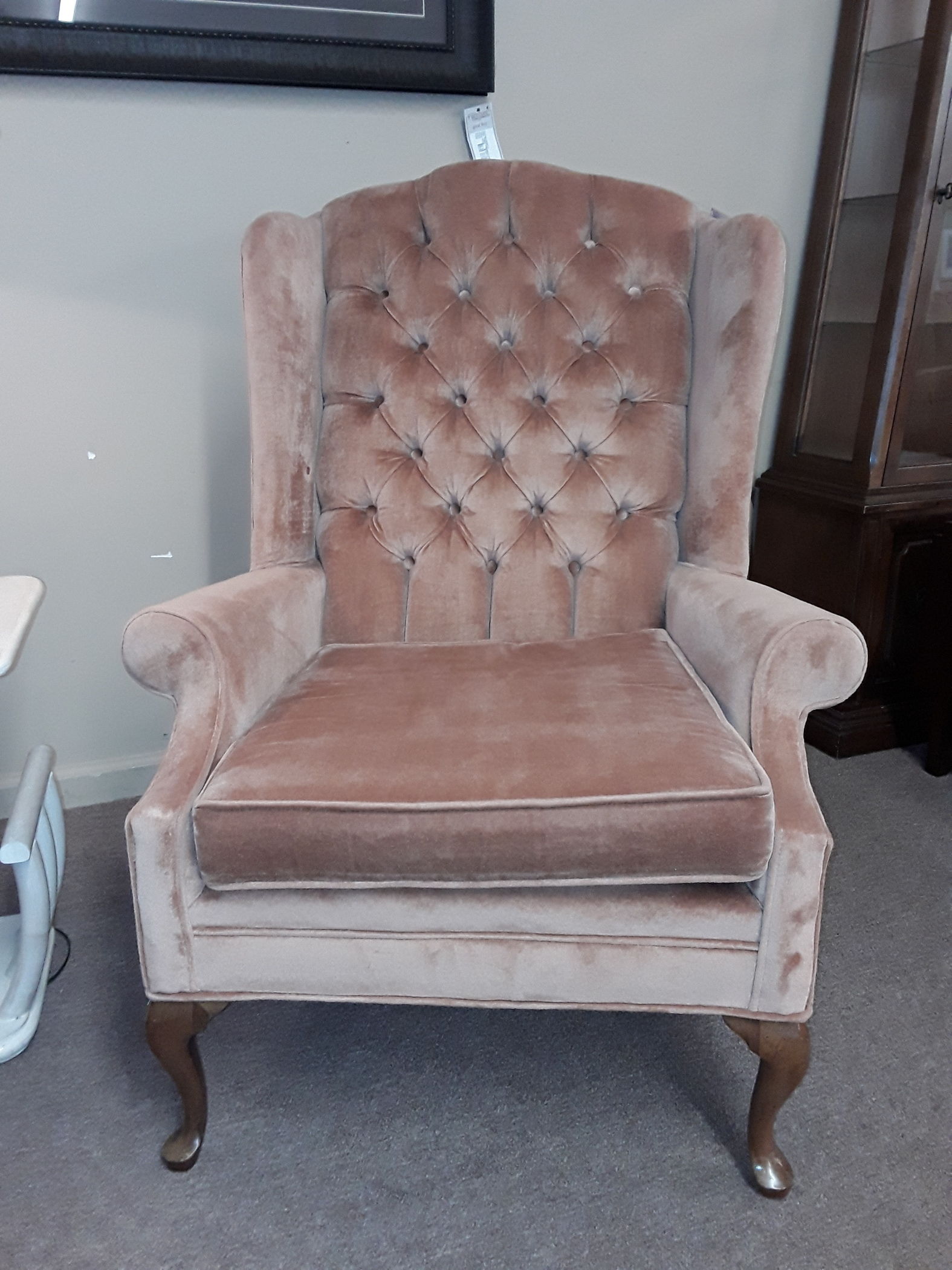 PINK FAIRFIELD WING CHAIR Delmarva Furniture Consignment