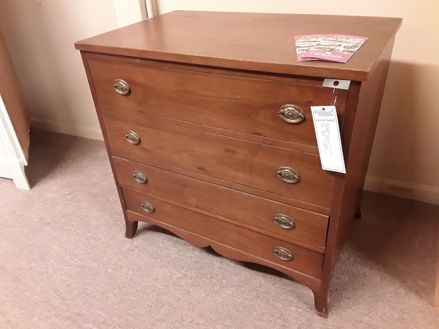 MAHOGANY DRESSER W/ LIFT TOP Delmarva Furniture Consignment