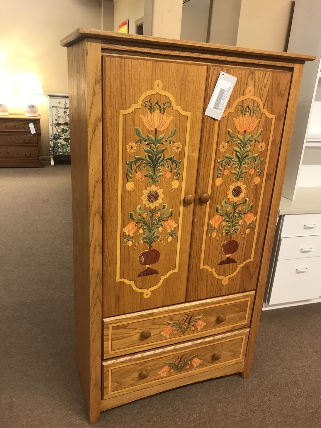 PAINTED SMALL ARMOIRE Delmarva Furniture Consignment