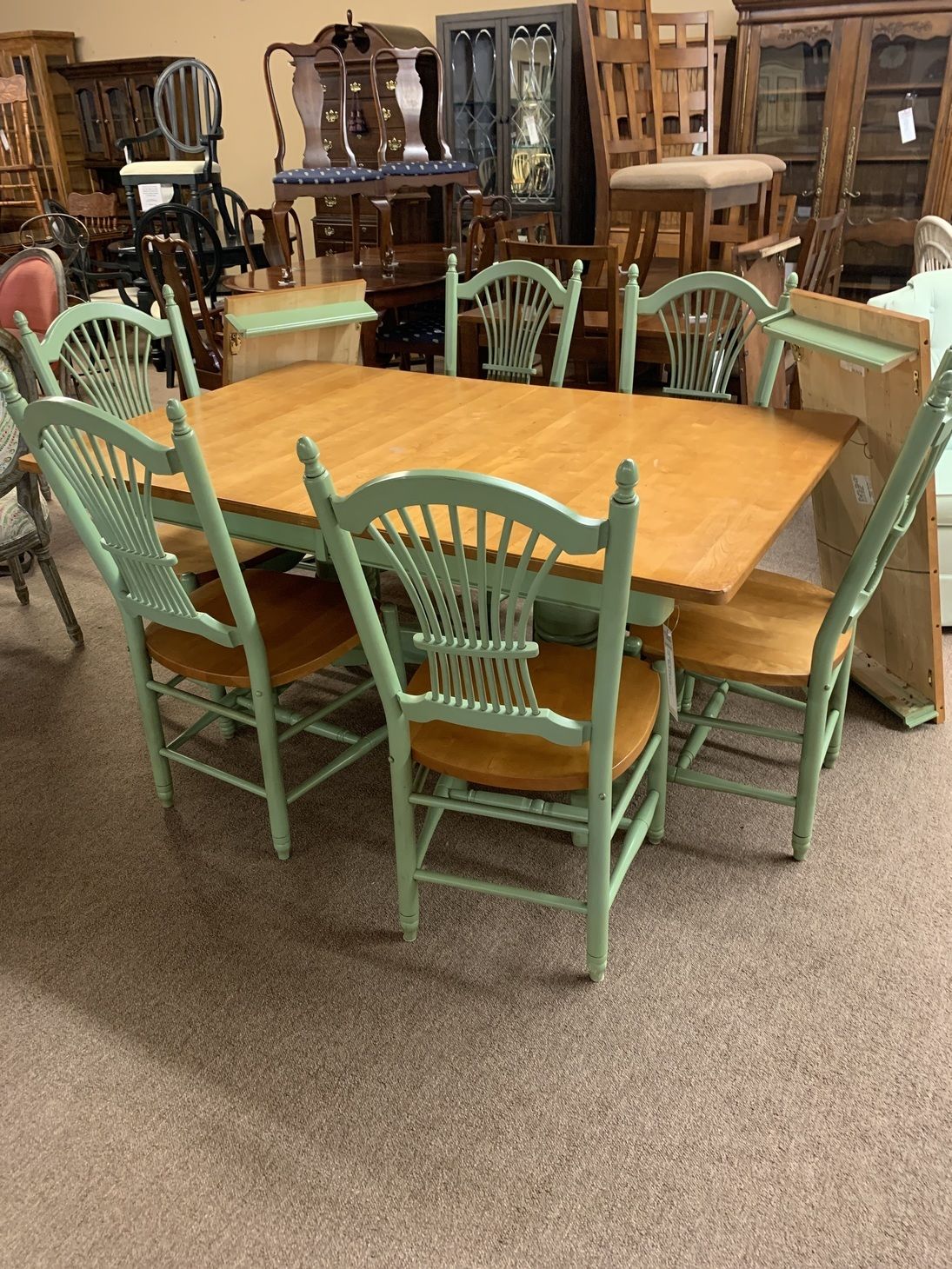 COCHRANE DINING SET W/6 CHAIRS Delmarva Furniture Consignment