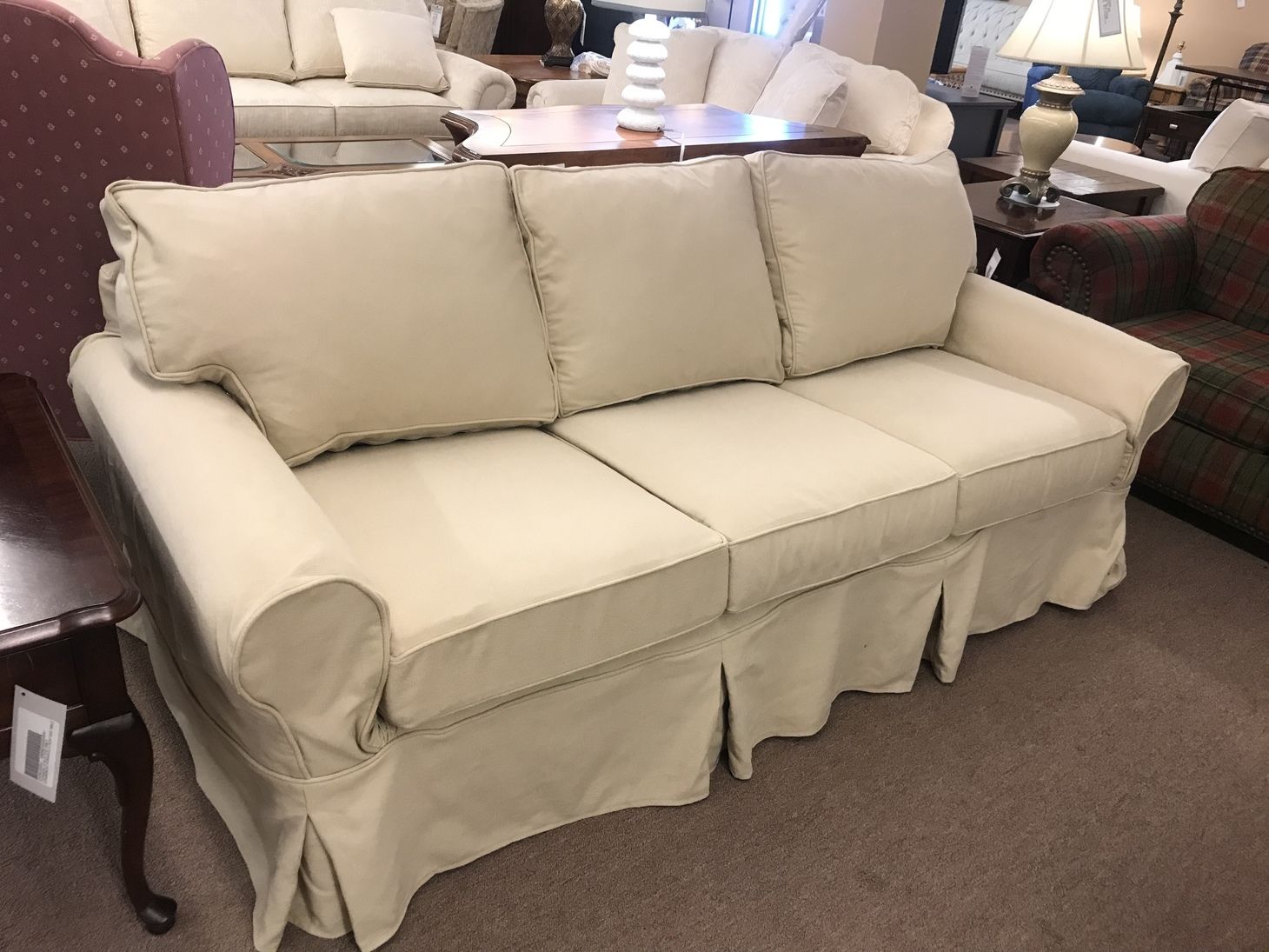 KHAKI POTTERY BARN SLEEP SOFA Delmarva Furniture Consignment