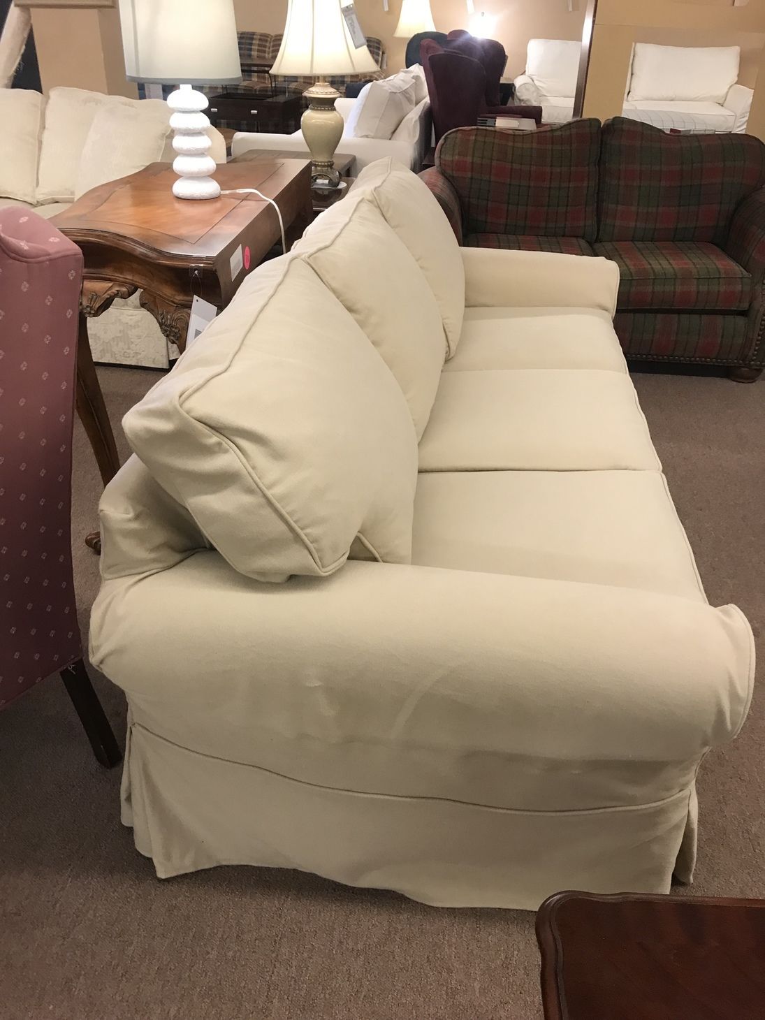 KHAKI POTTERY BARN SLEEP SOFA Delmarva Furniture Consignment