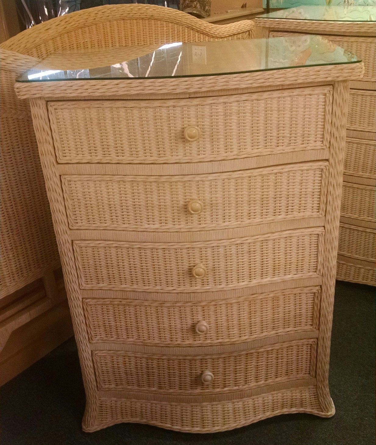 WICKER CHEST OF DRAWERS Delmarva Furniture Consignment