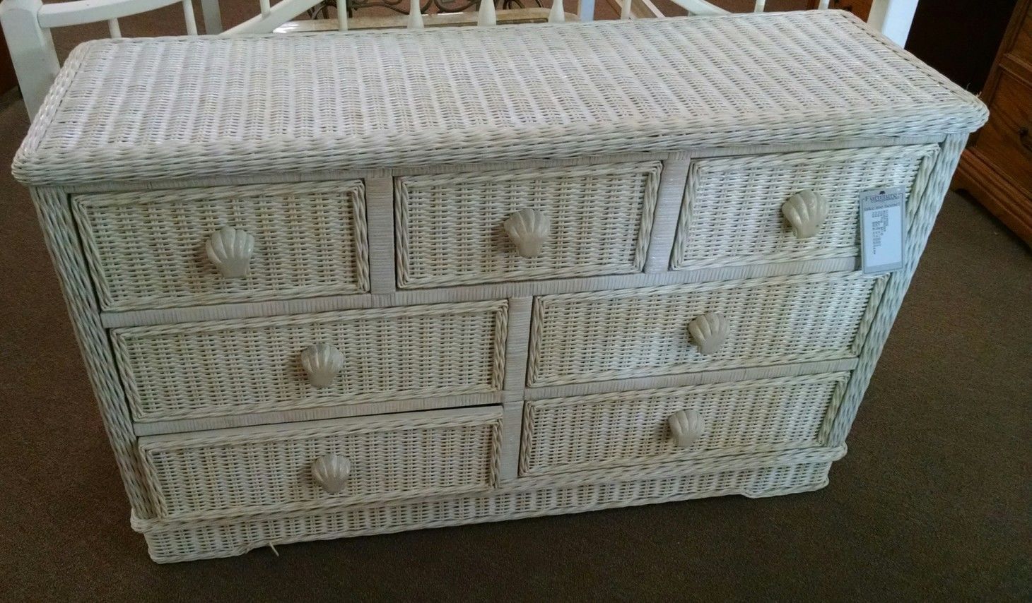 WICKER DRESSER Delmarva Furniture Consignment